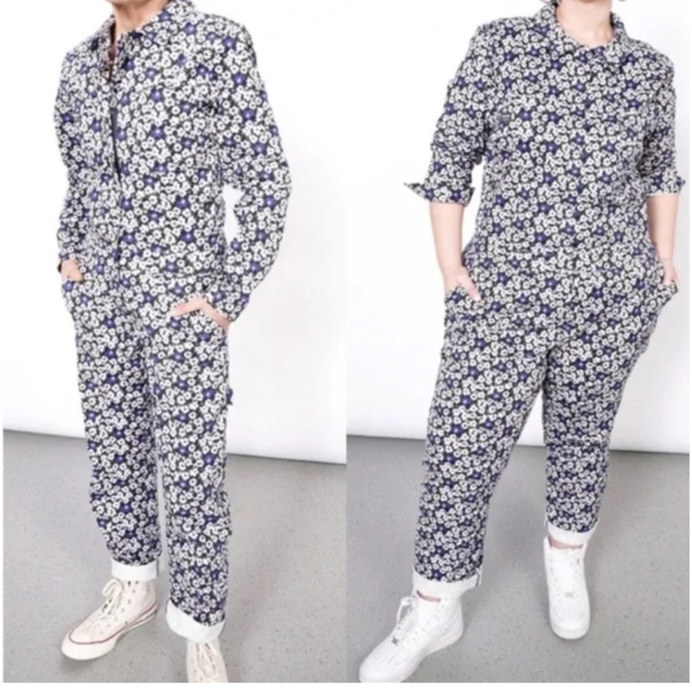 NWT WILDFANG Essential long sleeve coverall jumpsuit in floral print size L